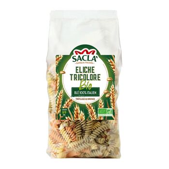 SACLA - Pâtes Eliche tricolore Bio 500g 1