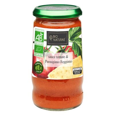 BIONATURAE - Salsa de Tomate Ecológica y Parmigiano Reggiano 345gr (fecha de caducidad corta)