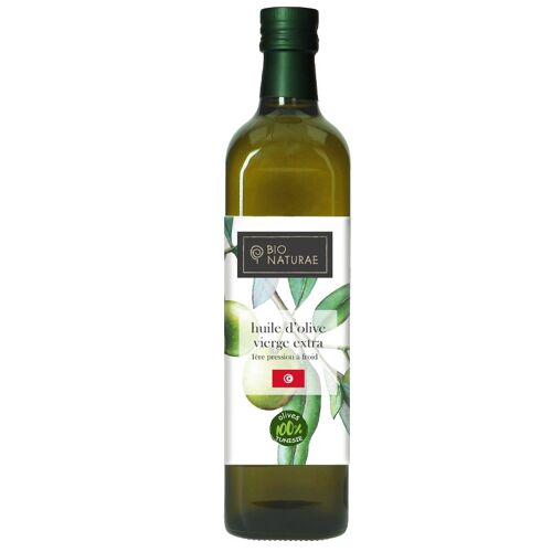 BIONATURAE - Huile d'olive vierge extra Tunisie bio verre 750ml (DLC courte)