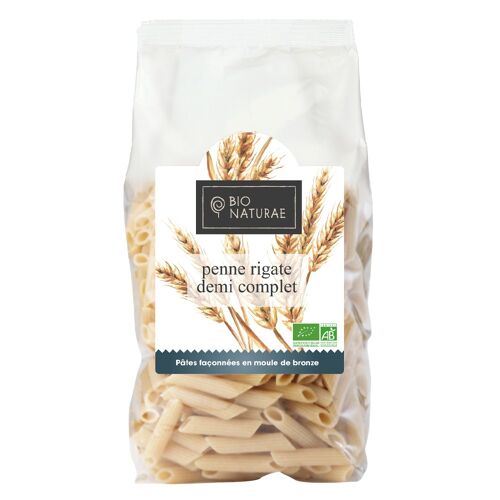 BIONATURAE - Pâtes demi-complet Penne bio 500gr (DLC courte)