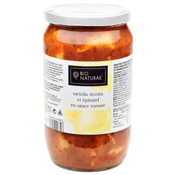 BIONATURAE - Raviolis ricotta épinard et sauce tomates bio 670gr 1