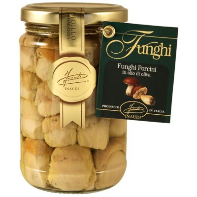 INAUDI - Hongos porcini enteros aceite de oliva 280gr