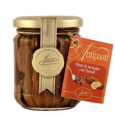 INAUDI - Filets d'anchois à la truffe et huile d'olive 190gr