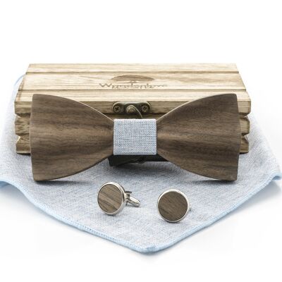 Wooden bow tie "Windsor" - jeans