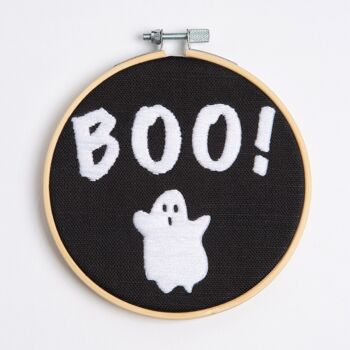 Kit de broderie Halloween Boo Ghost - Kit débutant cerceau de 5" 3