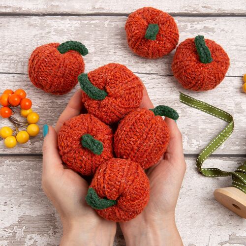 Mini Knitted Pumpkin Kit Halloween