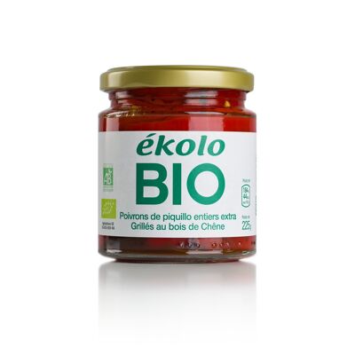 Pimientos del PIQUILLO EXTRA Ecológicos Entero, 6 ud. x 225g