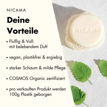 NICAMA Shampoing Solide Baume Citronnelle (COSMOS) 4