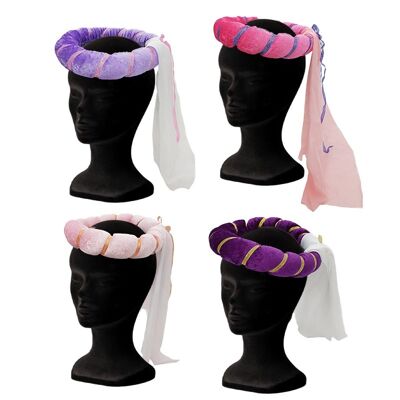 "Princess Luxe" headdresses - Assortment of 4 colors (BEST SELLER)