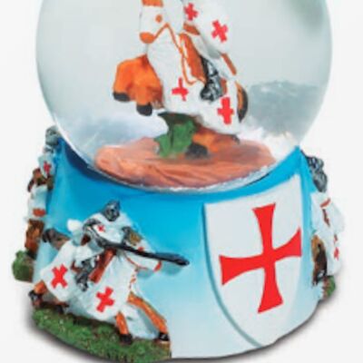 Snow globe Templar Knight medium model
