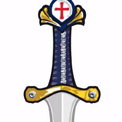Spada "Templare" in schiuma 54 cm