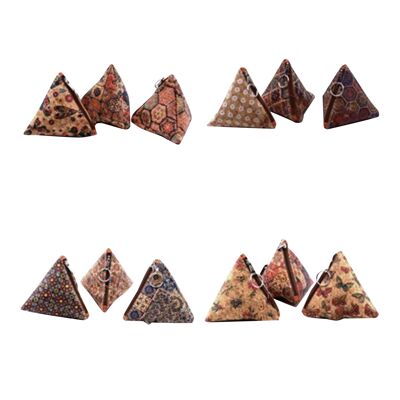 Assortment of Colorful Cork Triangular Purses