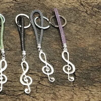 Cork key ring "Musical notes" assortment