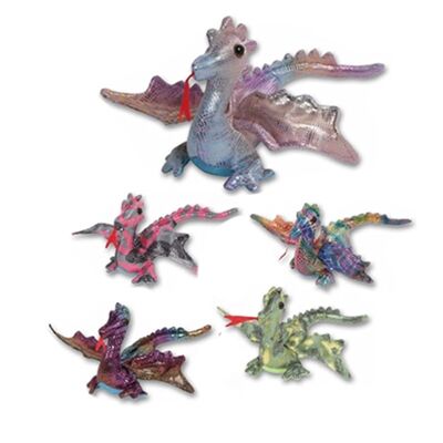 Sable Animals: 16 cm "Assortment of 5 Dragons"