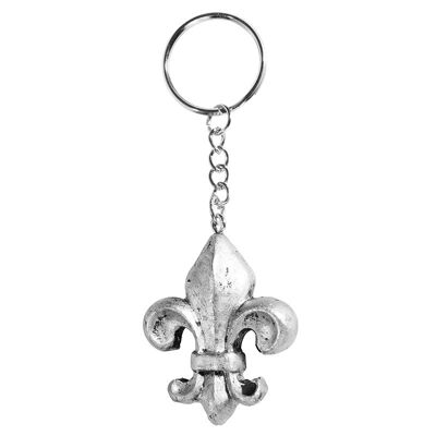 Metal Fleur de Lys key ring