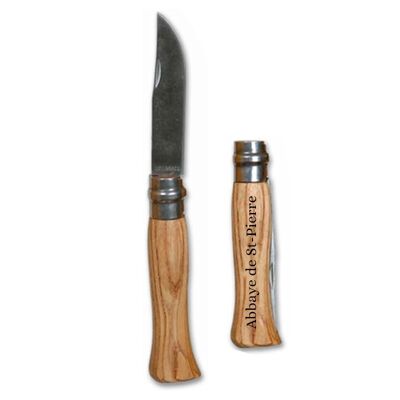 Opinel Style Knife in Natural Wood
