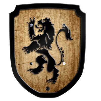 "Lion" Distressed Wooden Shield (NEU)