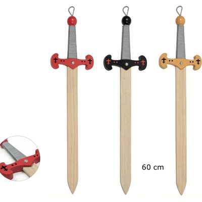 Wooden Sword 60 cm "Lys Royal" 3 assorted colors (NEW)