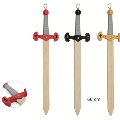 Wooden Sword 60 cm "Lys Royal" 3 assorted colors (NEW)
