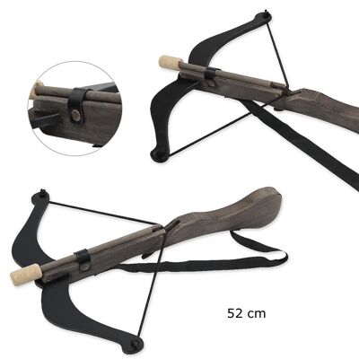 Crossbow 52 cm in aged wood "Historic" style (NEW)