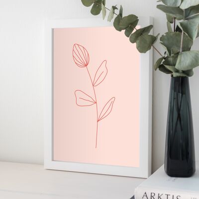 STATIONERY TOURS – A4 POSTER DEKORATIONSPOSTER – BUNTE NATURBLUMEN – ANNA – ROSE