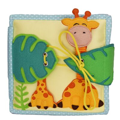 Jolly Jungle - 6 Seiten Mini Quiet Book - ohne Personalisierung