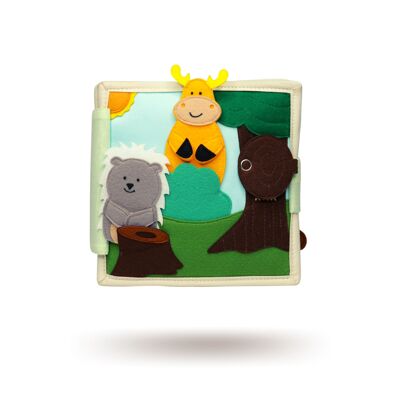 Tierfreunde - 6 Seiten Mini Quiet Book - Ohne Personalisierung