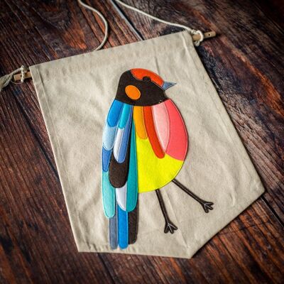 Pájaro colorido Tela decorativa