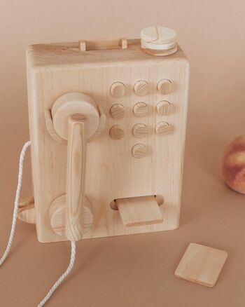 Cabine téléphonique en bois faite à la main 8
