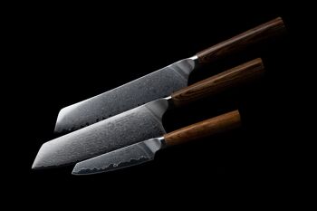 Lot de 3 PUMA IP : petit chef, santoku et couteau d'appariement