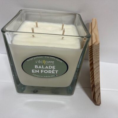 SCENTED CANDLE WAX 100% VEGETABLE SOYA - 10X10 4 M 350 G WALKING IN THE FOREST