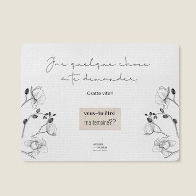 Scratch Card - Wedding - will you be my witness?