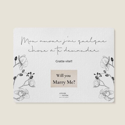 Cartes à Gratter - Demande en Mariage, will you marry me?