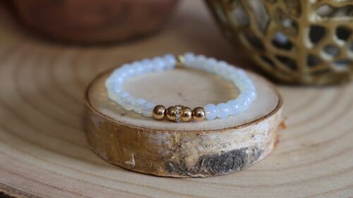Bracelet  dame en pierre d'Opaline et Hématite