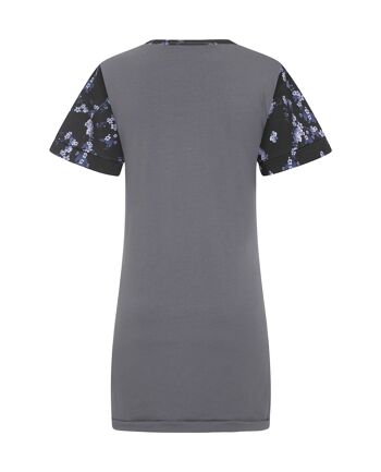 Robe t-shirt en coton gris anthracite 4