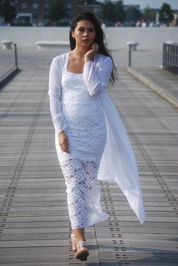 AVIDA ROBE EN DENTELLE BLANCHE AVEC BRETELLES 6