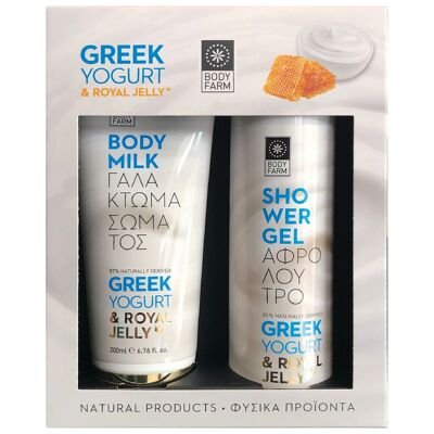 Shower gel and body lotion gift set Greek Yogurt - 2 pieces