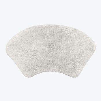 Tapis de douche incurvé 48 x 80 cm - 100% coton - Tapis de bain arrondi 3