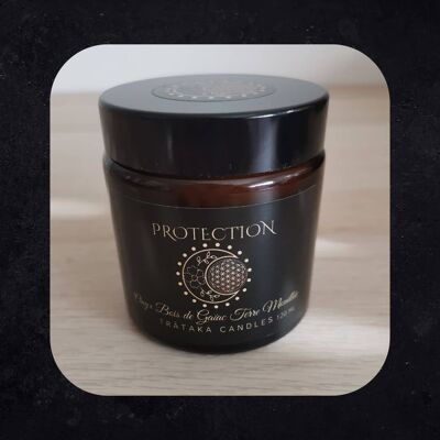 Protection Candle - Onyx Guaiac Wood Wet Earth