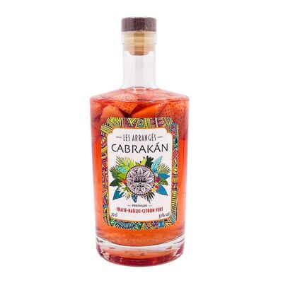 Strawberry, basil and lime arranged rum - 70cl - Cabrakan