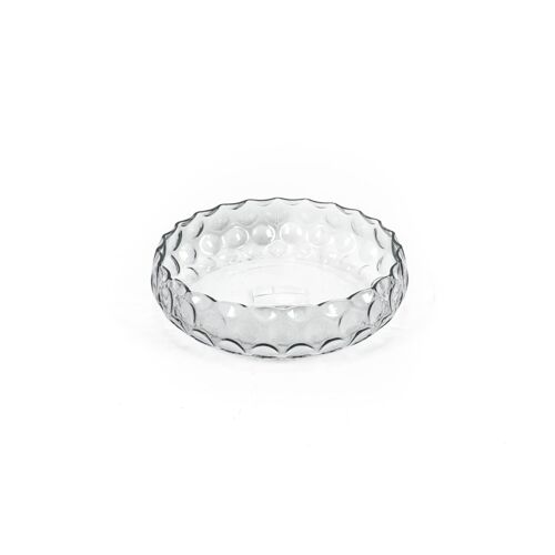 HV Dented Glass Bowl - Smokey - 26x7cm