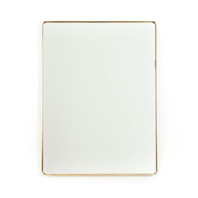 Espejo rectangular de metal HV - Dorado - 60x80cm