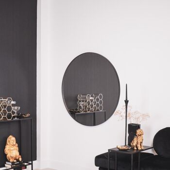 Miroir Métal Rond HV ⌀ 100cm Noir 4