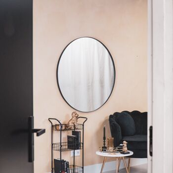 Miroir Métal Rond HV ⌀ 100cm Noir 5