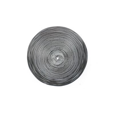 Cuenco de acero con alambre HV - Negro - 34x34x10cm