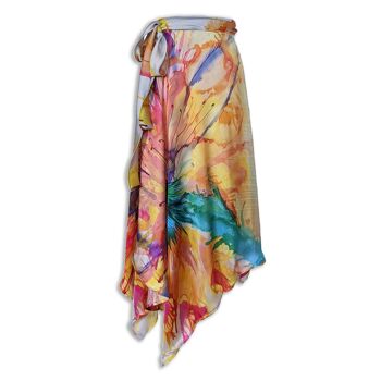 Golden Ray Silk Wrap Skirt 3