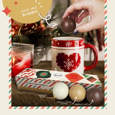 CHOCODIC - CHOCO BOMBES DE CACAO - CHOCOLAT DE NOEL ARTISANAL - chocolat noel