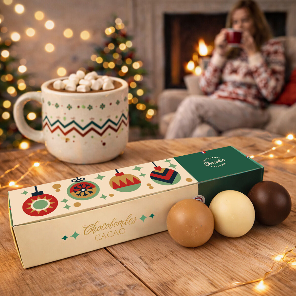 CHOCODIC - CHOCO COCOA BOMB - ARTISAN CHRISTMAS CHOCOLATE - christmas chocolate