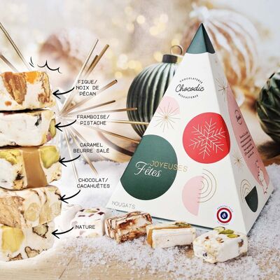 Coffret assortiment NOUGATS | moulage de noël | Chocolat de Noel artisanal Chocodic