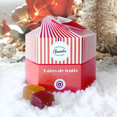 Caja surtida de pasta de frutas | molduras navideñas | Chocodic chocolate artesanal de Navidad